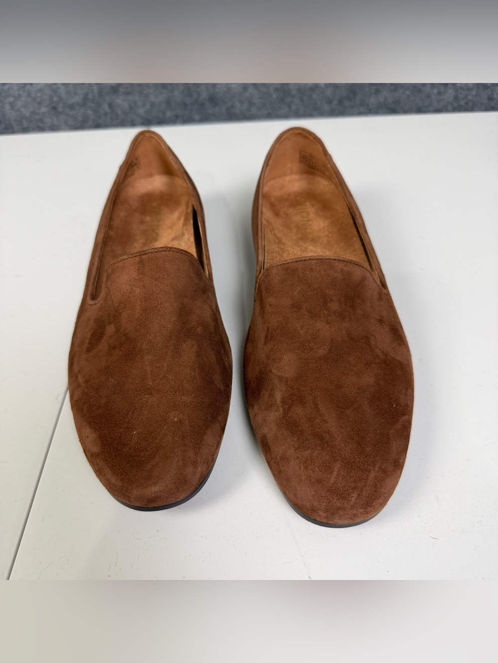 Vionic Willa II Suede Slip On Loafers Brown Flat Shoes Sz 8.5